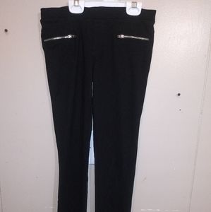 H + M black zipper pocket leggings Youth 12